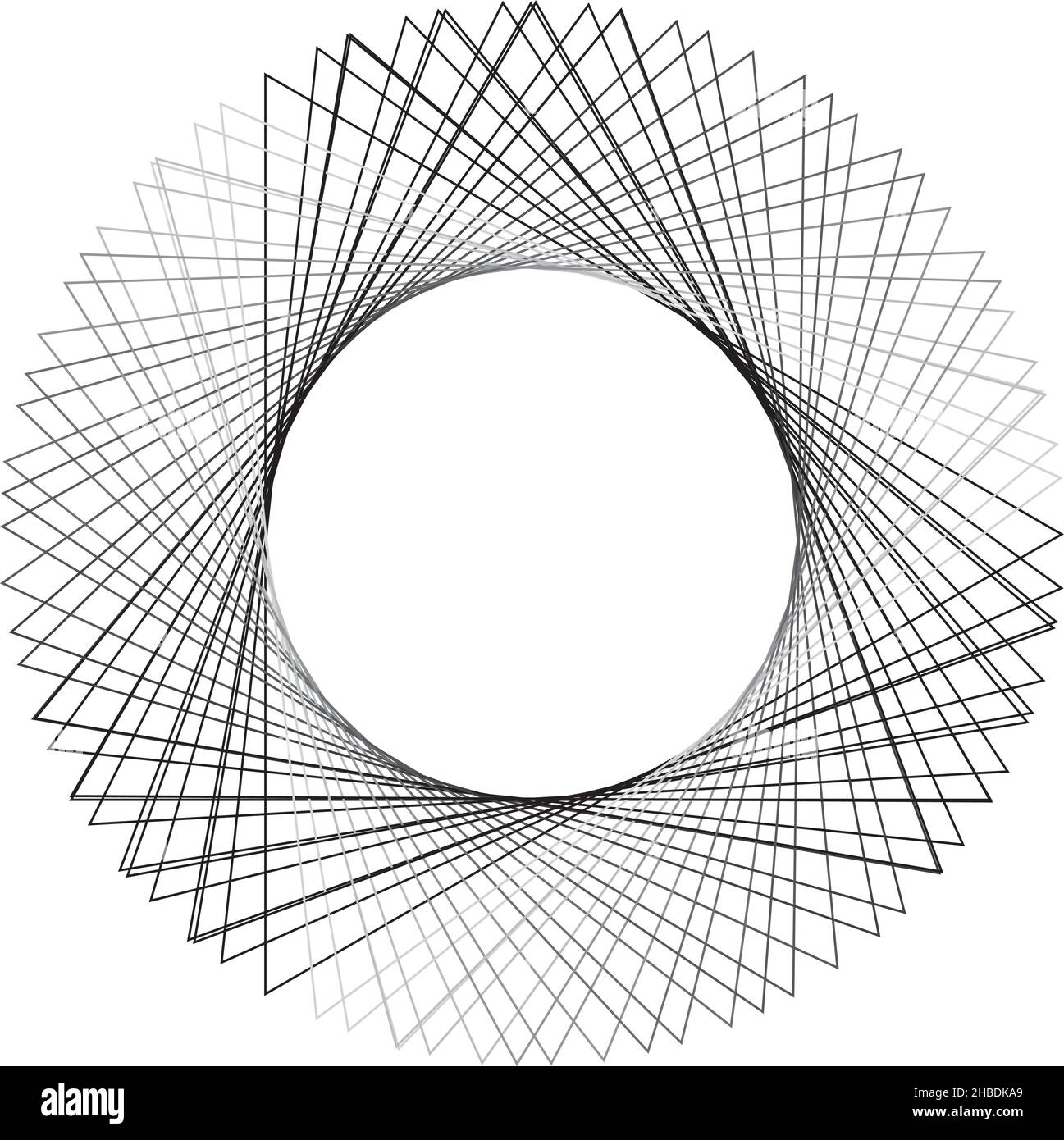 Graphics created as a result of multiple rotation of a geometric figure ...
