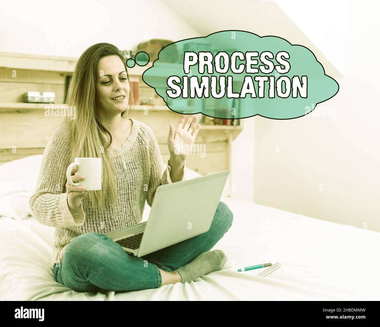 Handwriting text Process Simulation. Internet Concept Technical ...