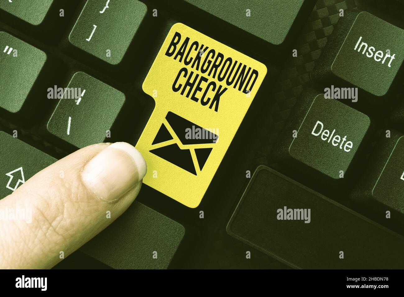 Handwriting text Background Check. Word for way to discover issues that ...