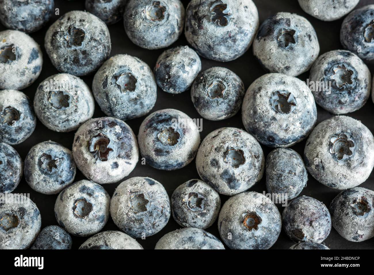 frozen ripe blueberries closeup background Stock Photo - Alamy