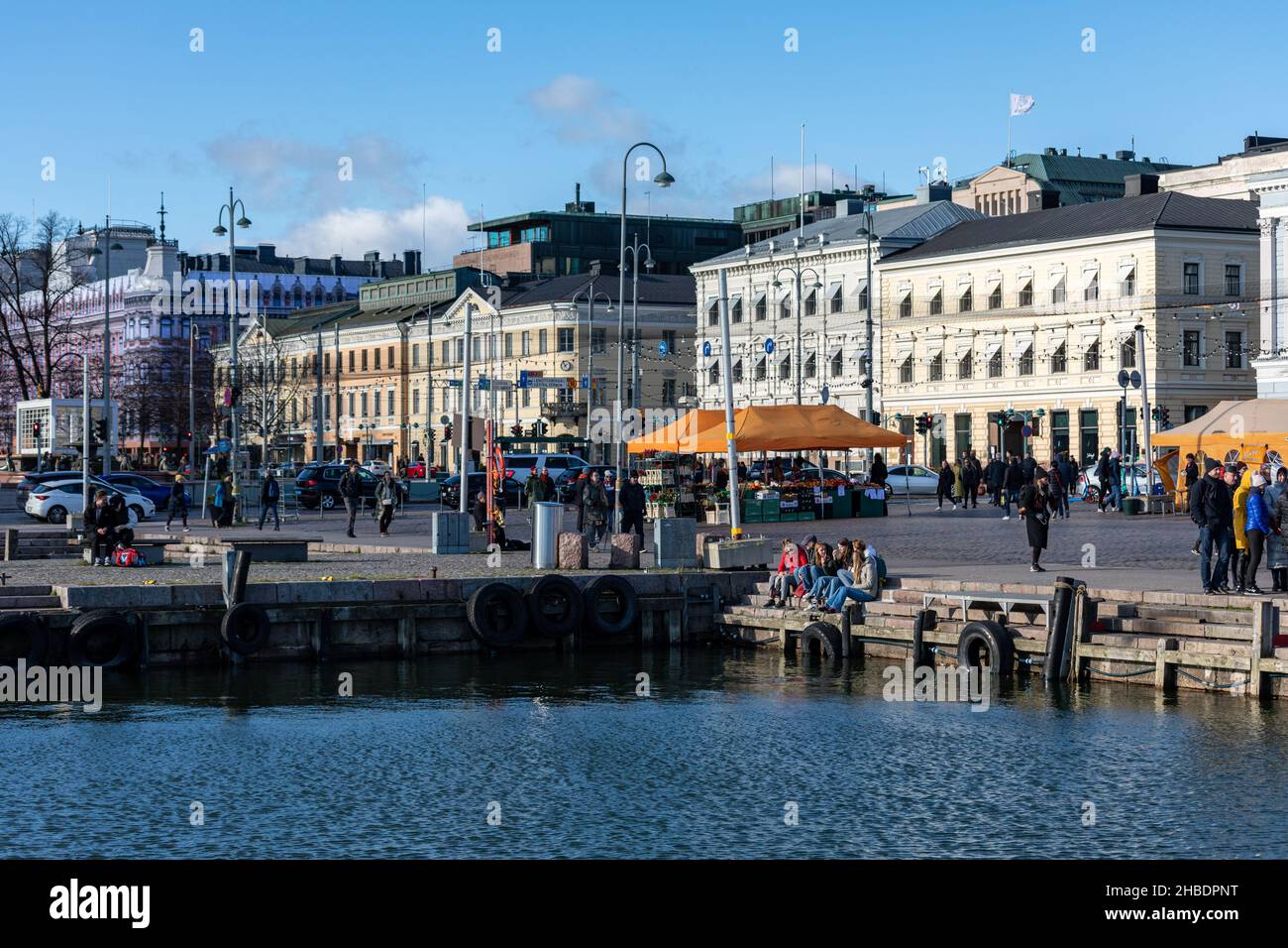 Kolera-allas by Market Square or Kauppatori in Helsinki, Finland Stock Photo