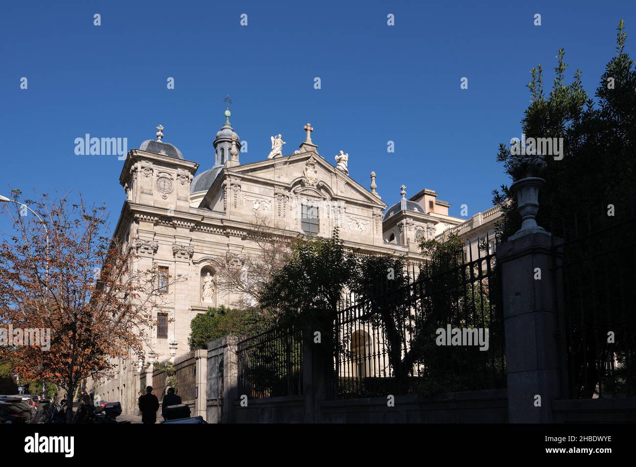 The Santa Barbara aka Church of the Monastery of the Salesas Reales, a Catholic church, built in Neoclassic style. Stock Photo
