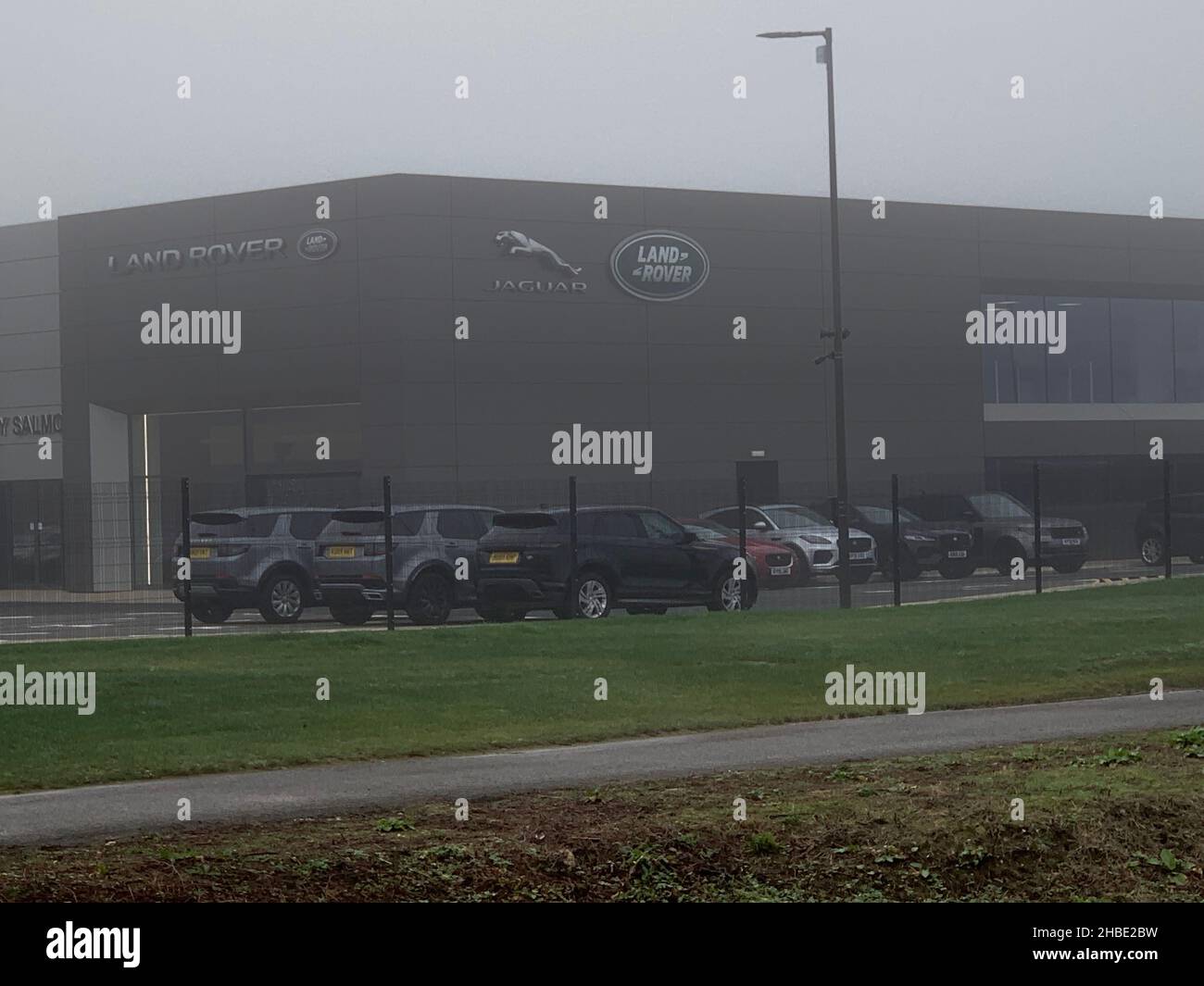 Grand Union Canal Northampton Northamptonshire UK Land Rover car cars