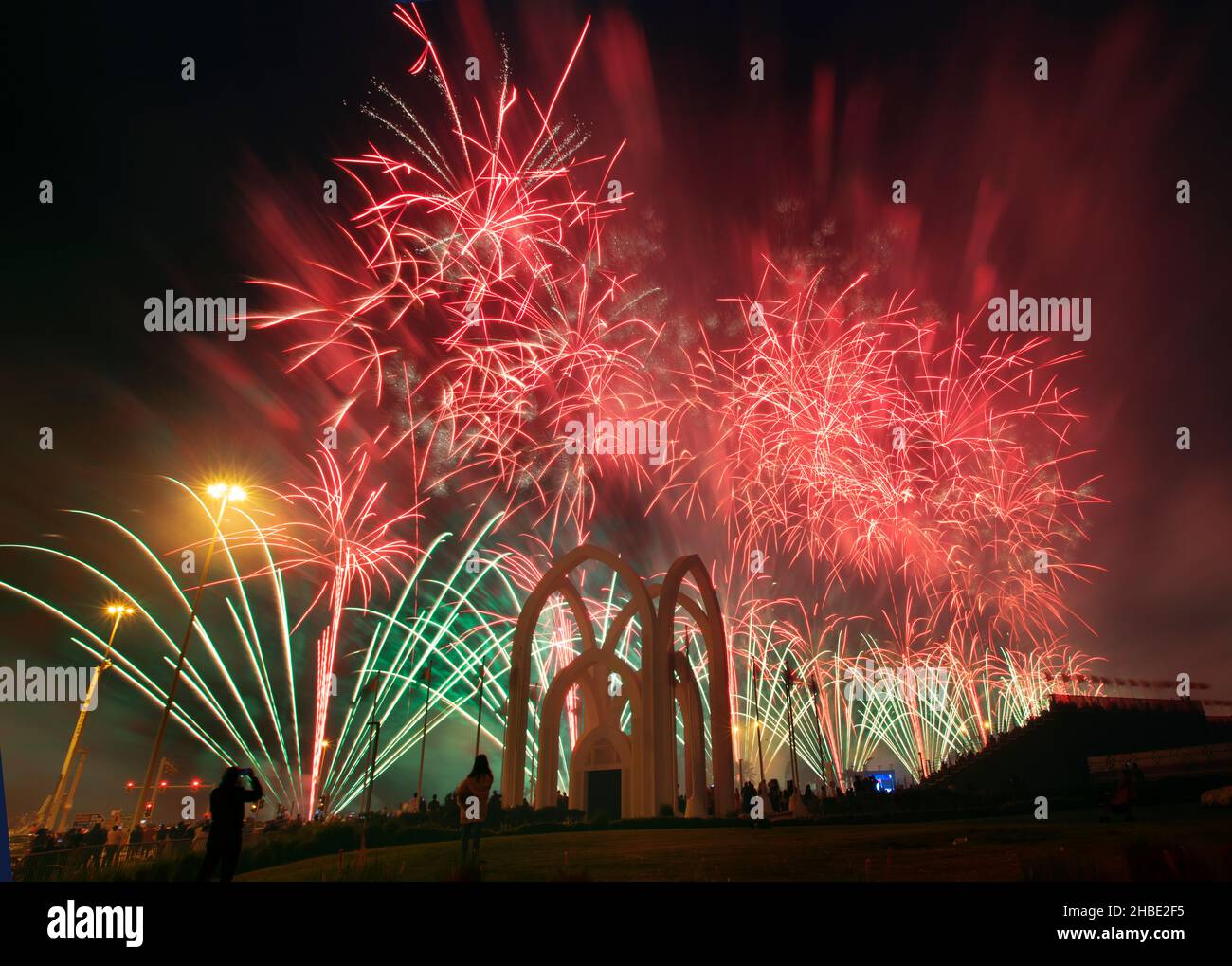 Fireworks in Doha ,QATAR Stock Photo Alamy