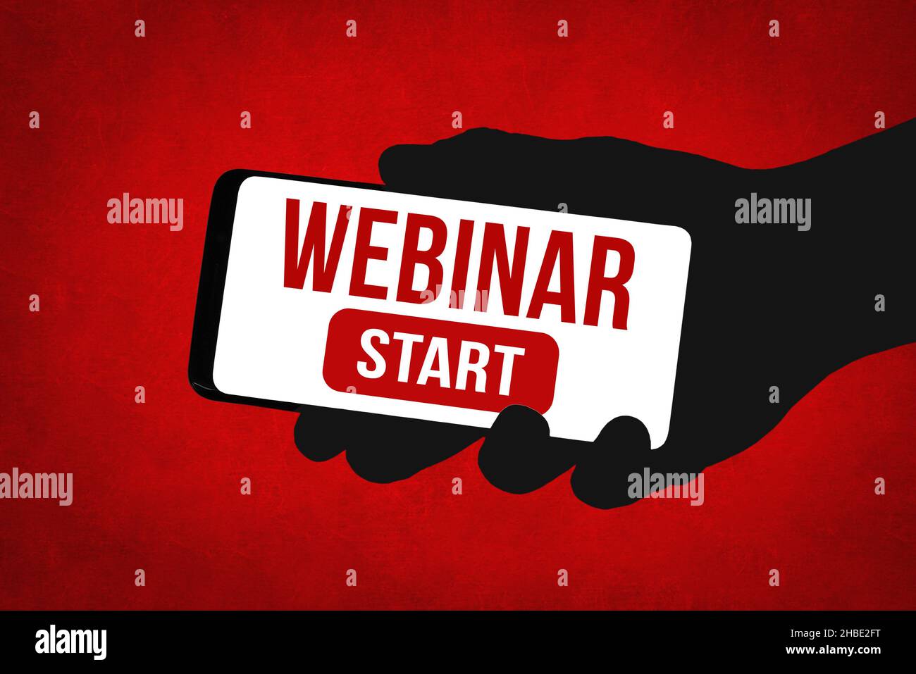 Webinar on your mobile device Stock Photo