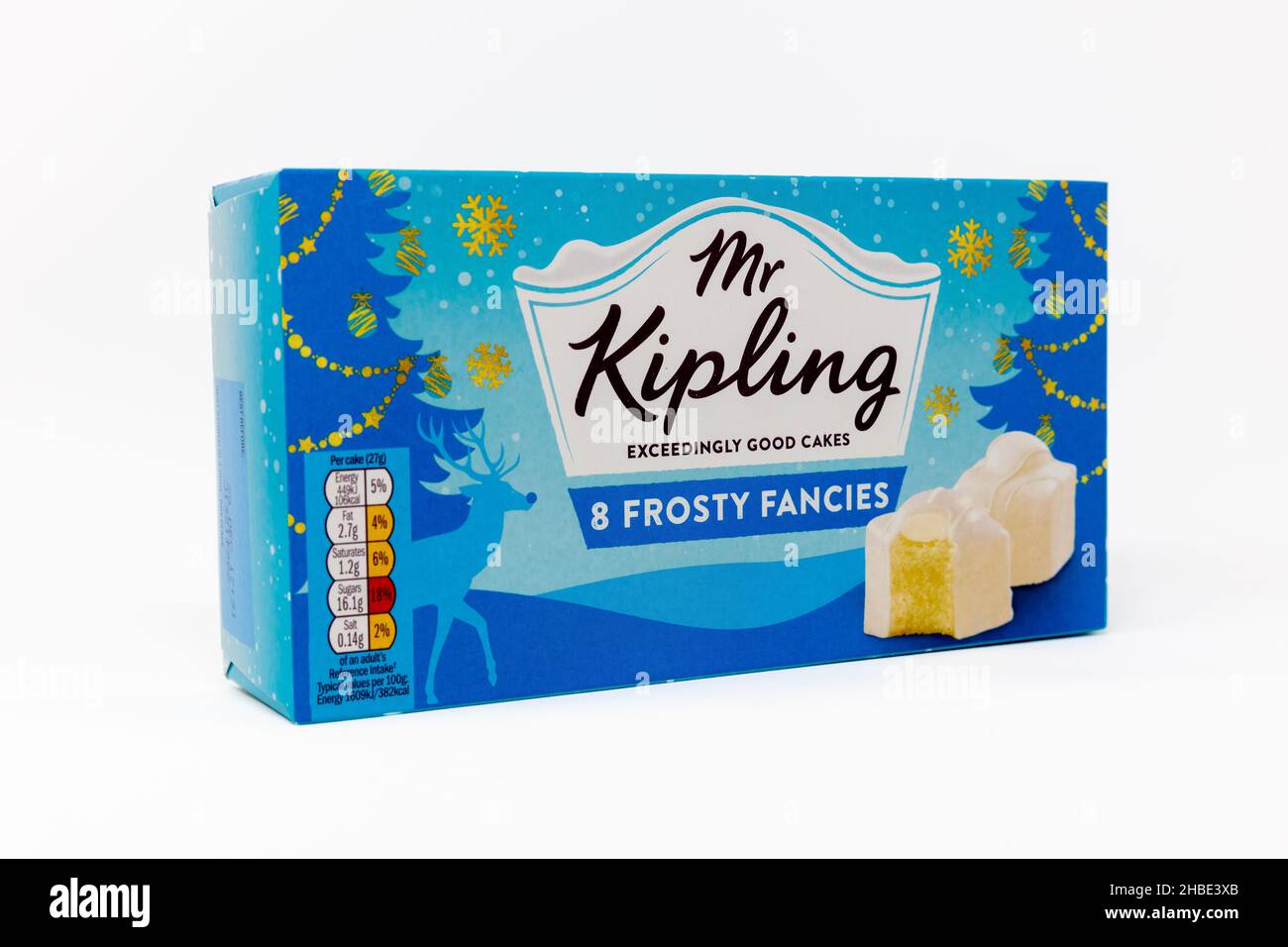 Mr Kipling 8 Frosty Fancies Stock Photo