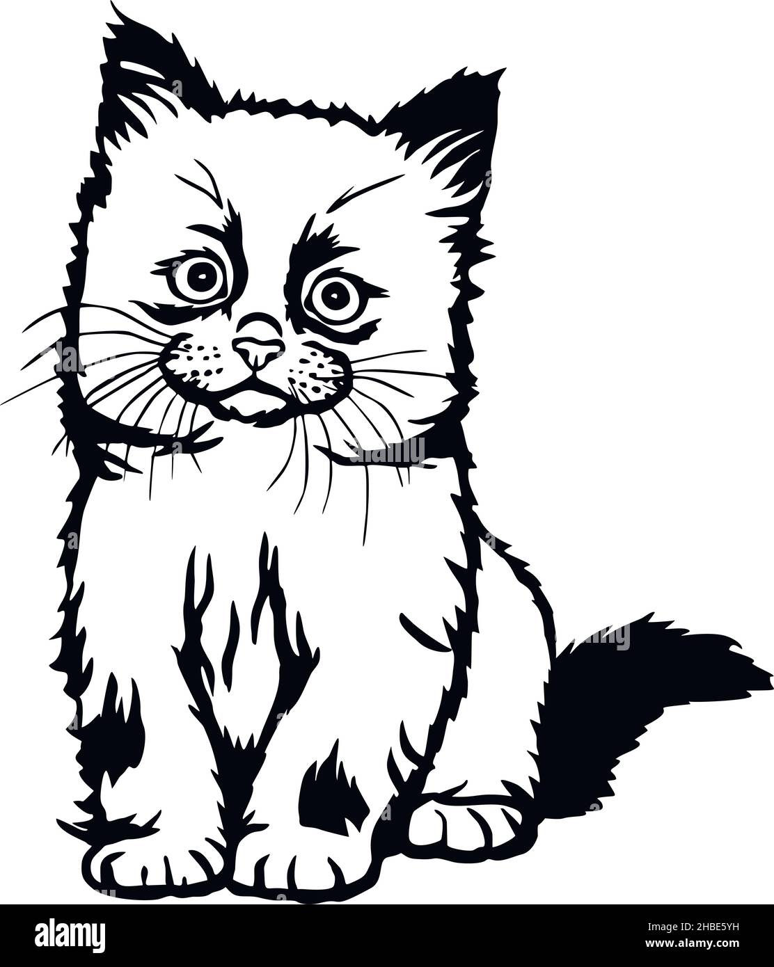 Cat Peeking Kitten Cheerful Kitty Isolated On White Vector Stock cat-peeking-kitten-cheerful-kitty-isolated-on-white-vector-stock
