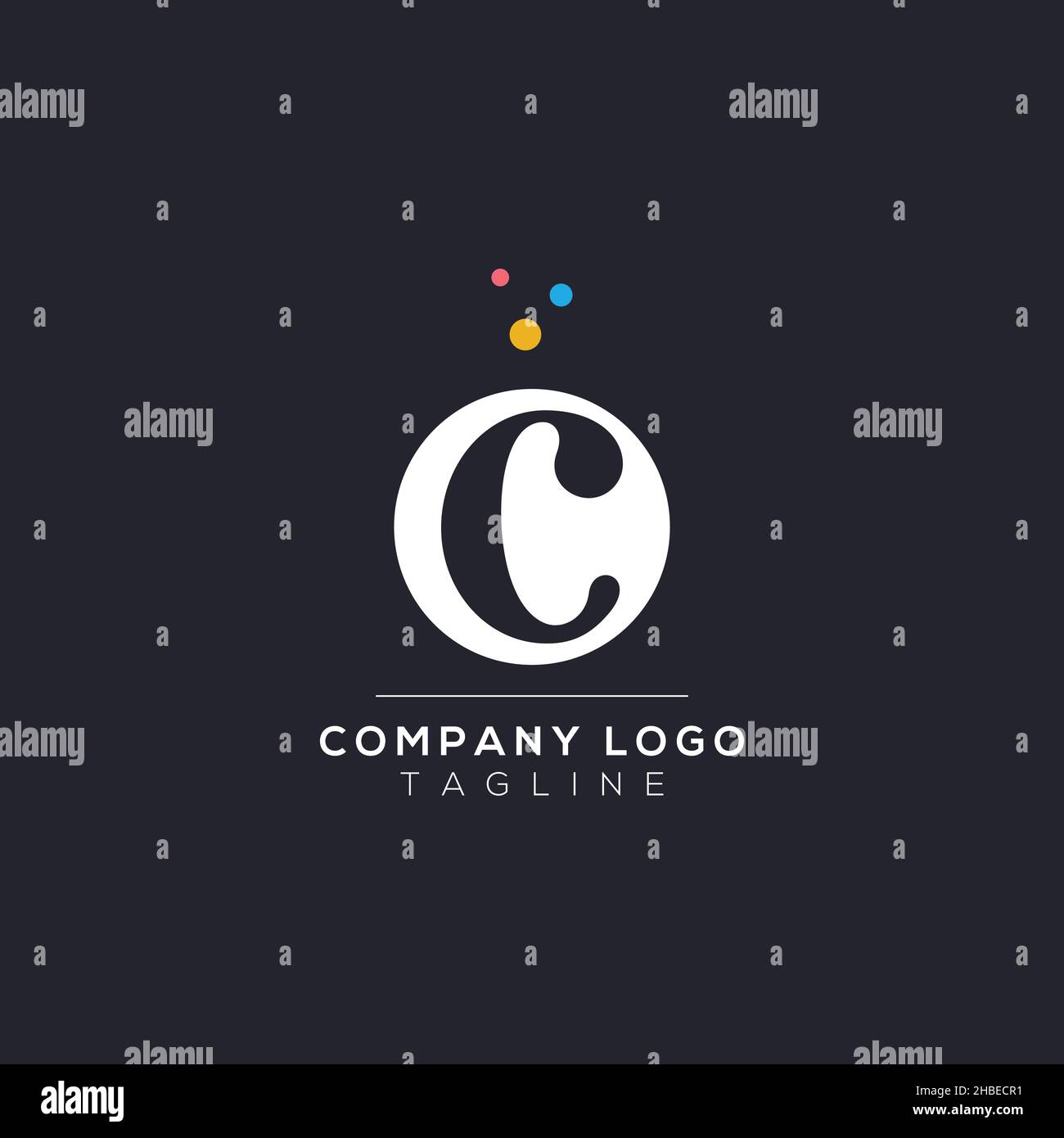 Dots Letter C Logo. C Letter Design Vector with Dots. Vector Lettering ...