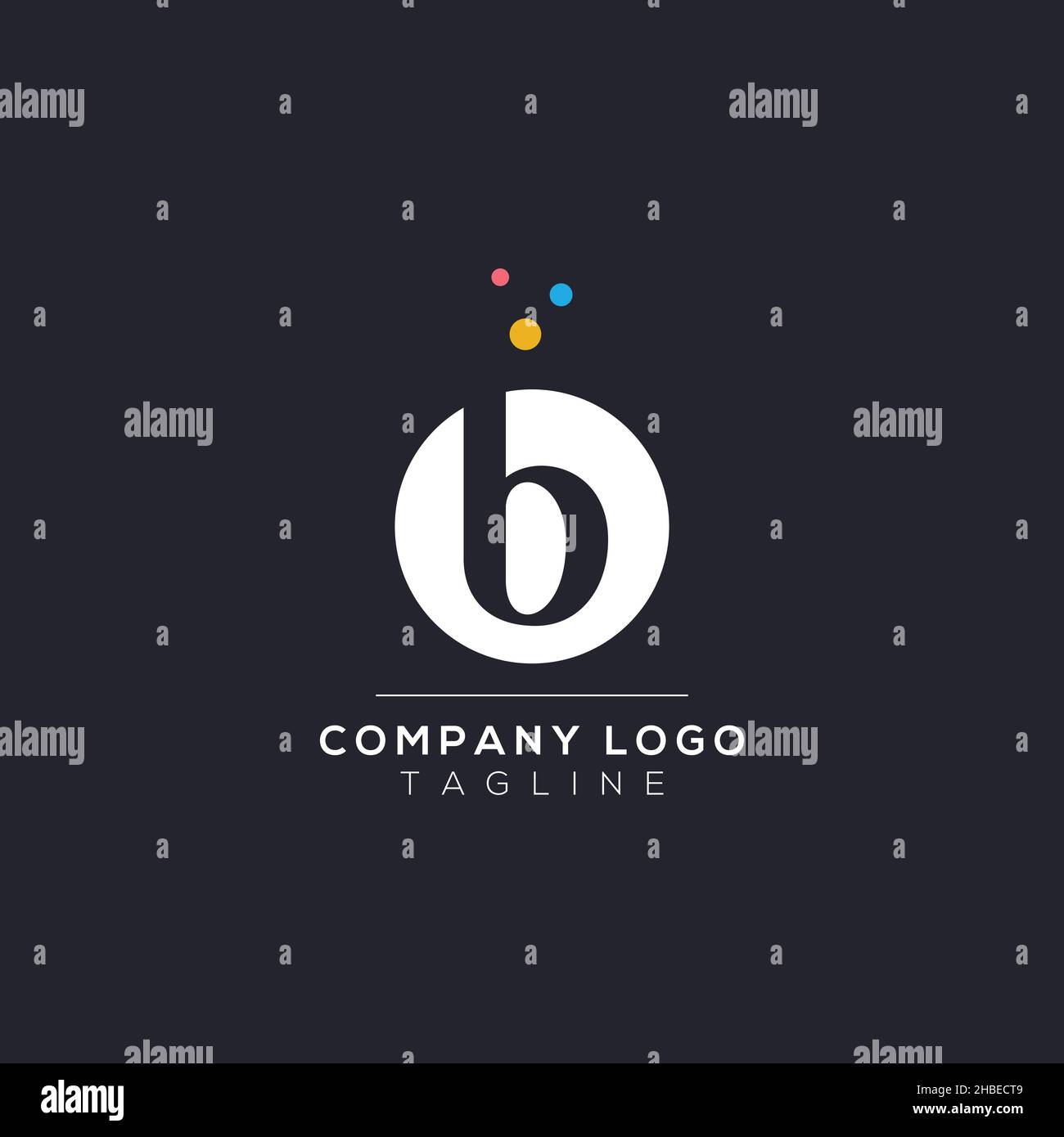Dots Letter B Logo. B Letter Design Vector with Dots. Vector Lettering ...