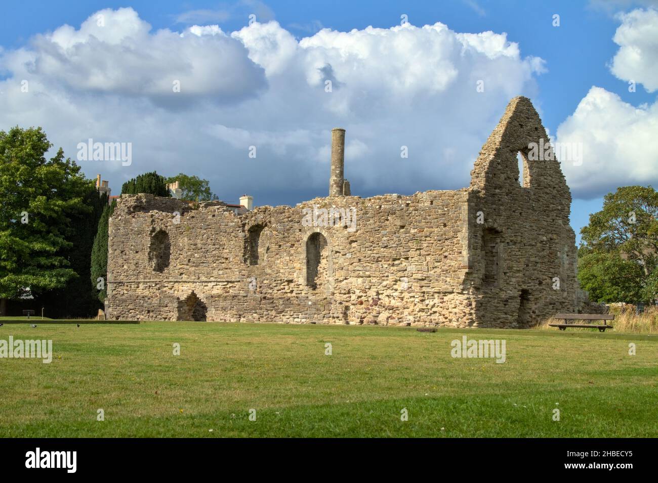 Constables House Ruin Of A  Grade 1 Listed Norman House Dwelling, Christchurch UK Stock Photo