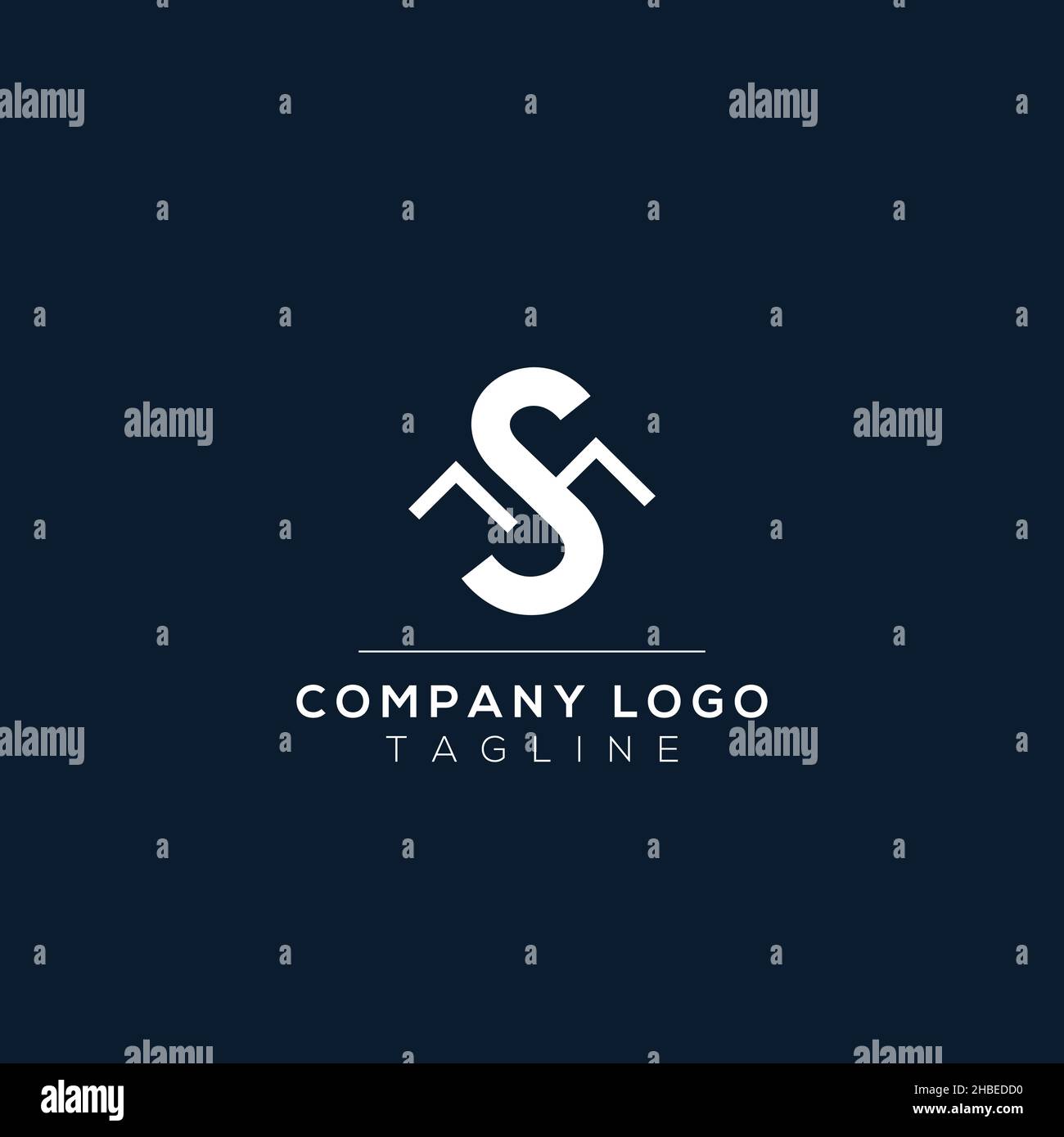 Letter S monogram alphabet with the mountain peak. Mountain Logo sign symbol. Modern vector logo design for the business, and company identity. Stock Vector