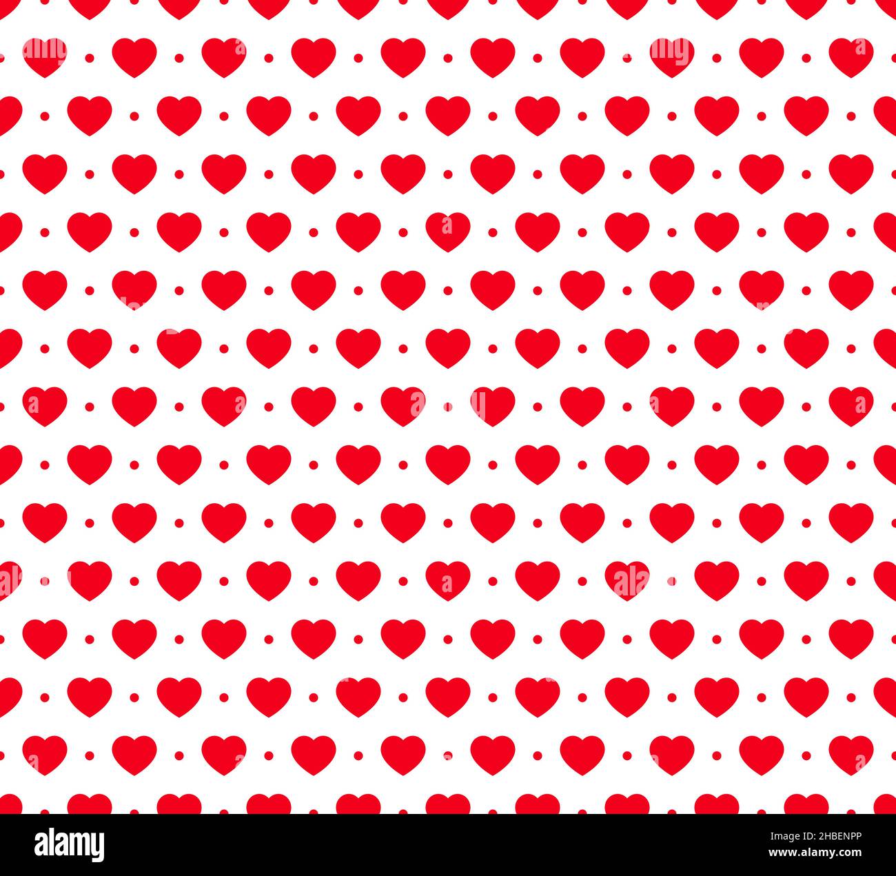 Red hearts seamless pattern. Vector illustration Stock Vector Image ...