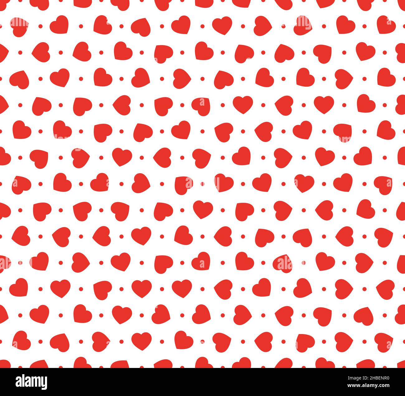 Red hearts seamless pattern. Vector illustration Stock Vector Image ...