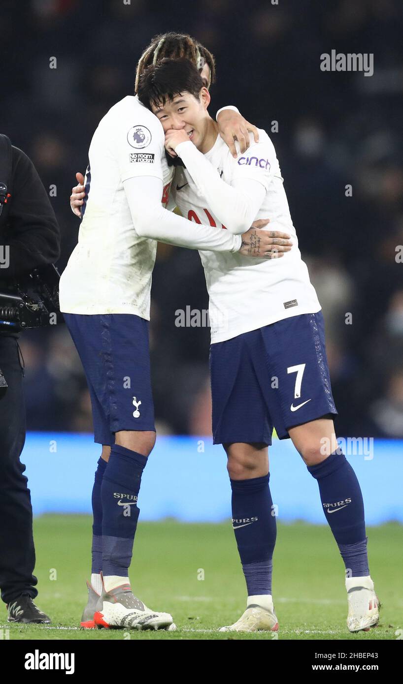 London, England, 19th December 2021. Dele Alli and Son HeungMin of