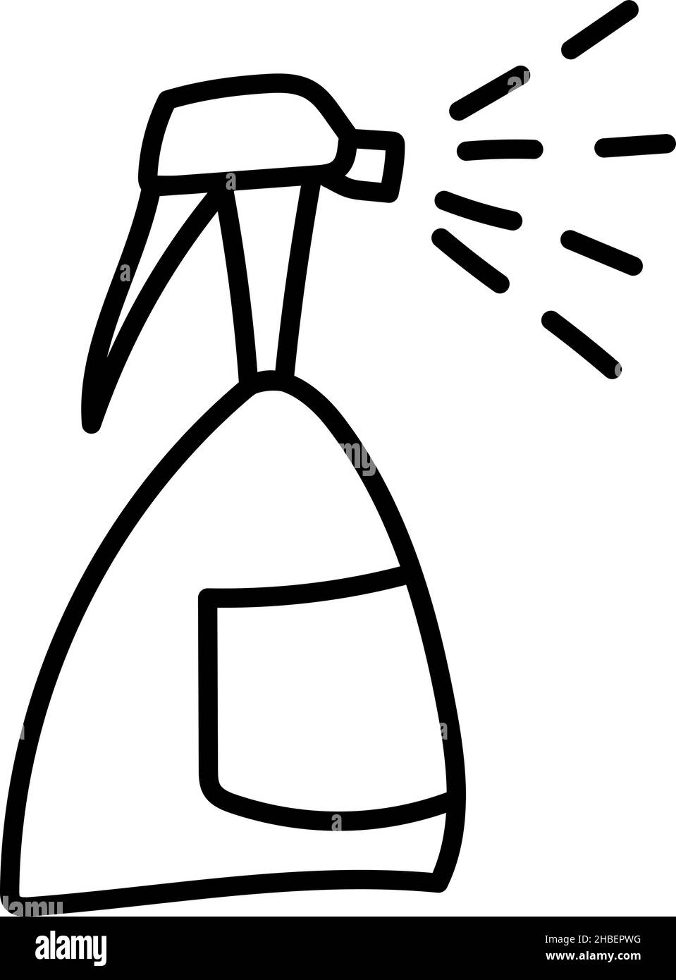 spray bottle handdraw doodle element for cleaning Stock Vector Image