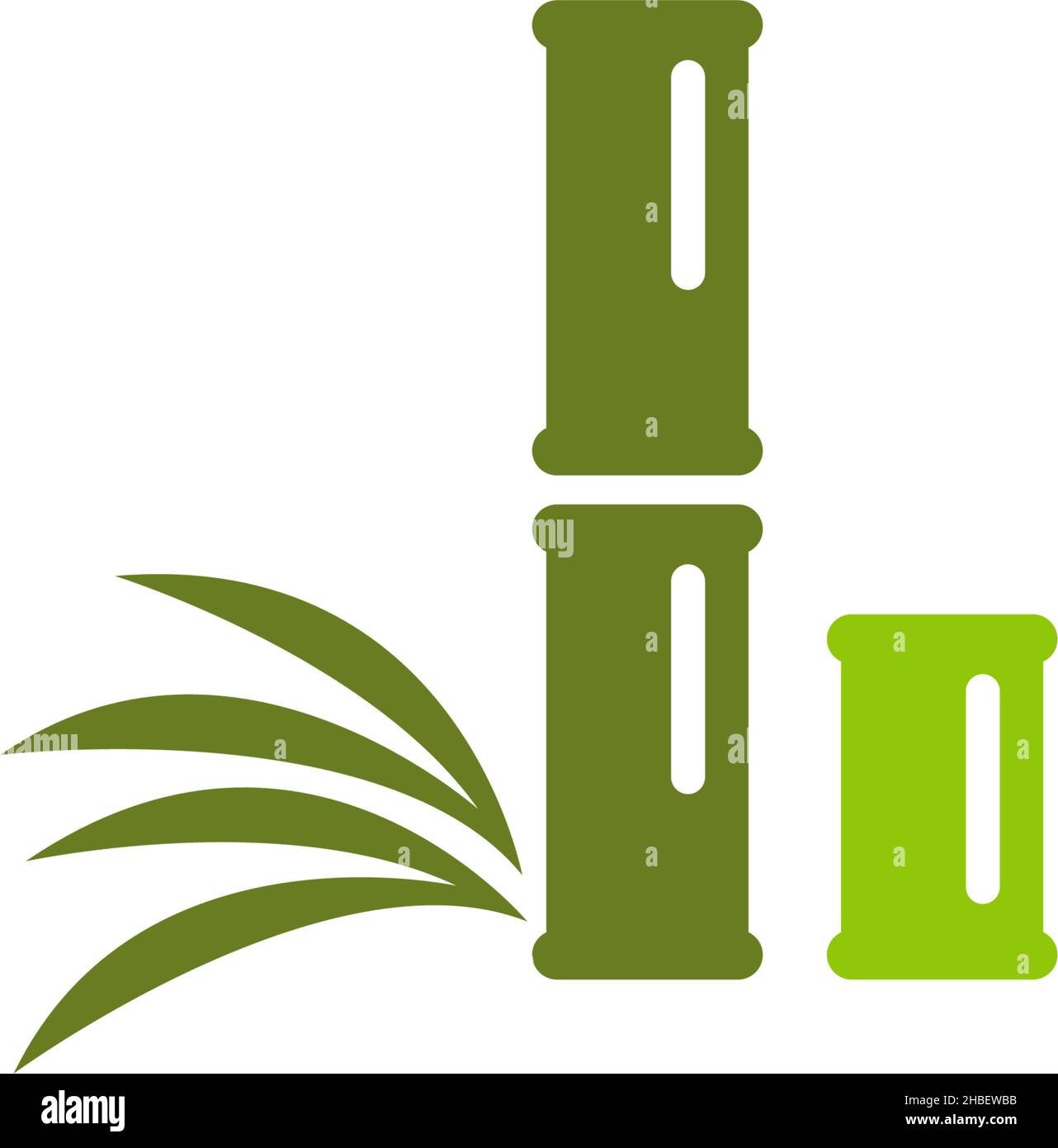 Bamboo tree logo icon design illustration vector template Stock Vector