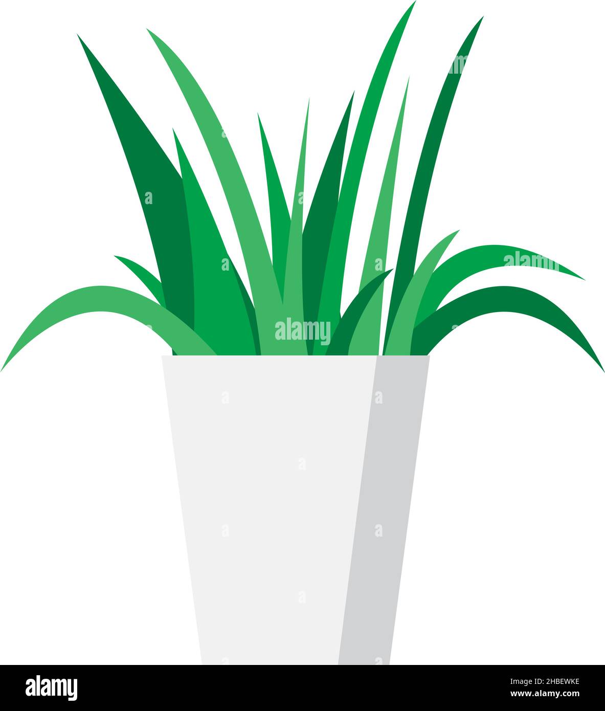 home elements hand drawn indoor house plants in white pot Stock Vector ...