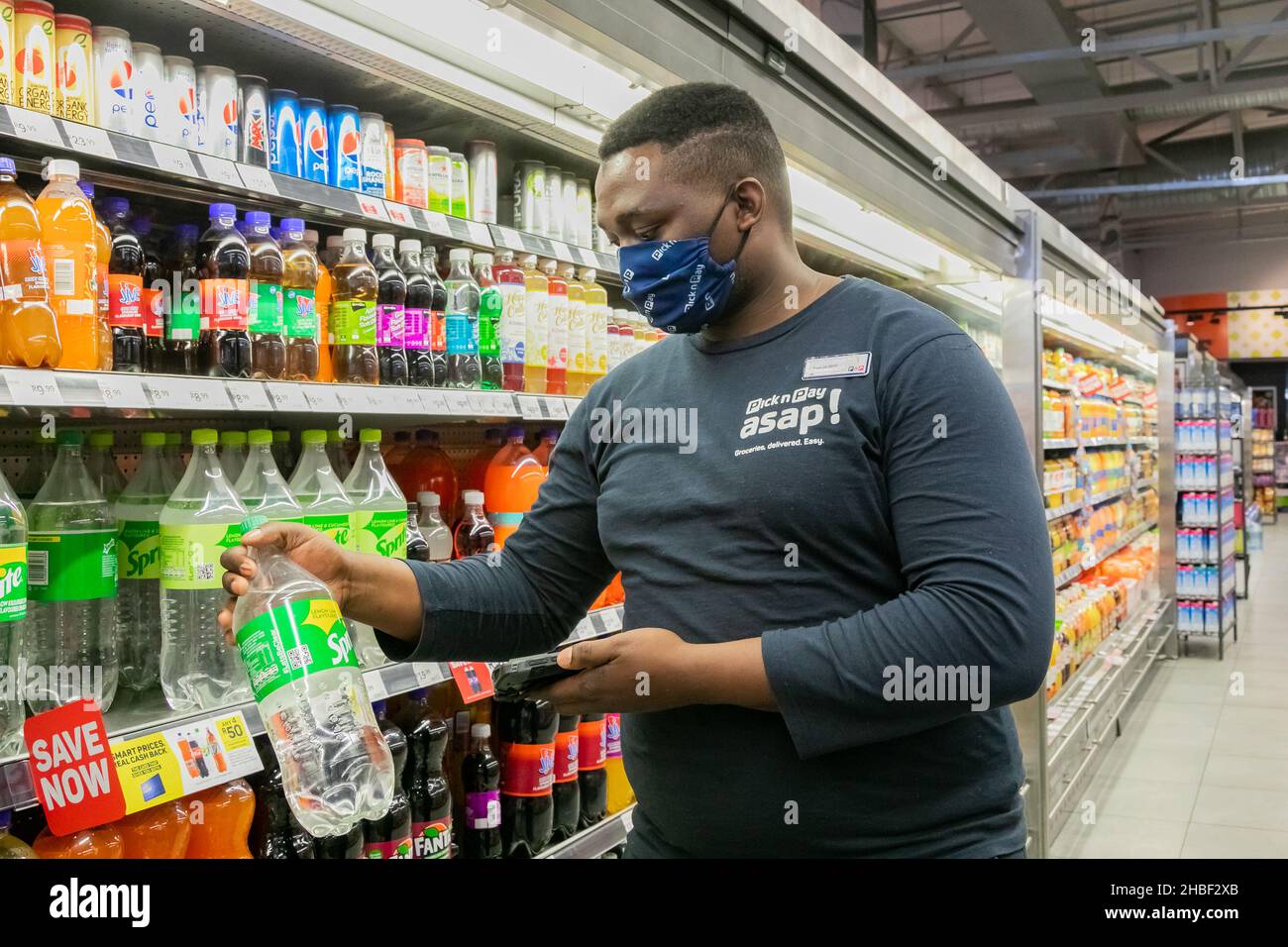 CAPE TOWN, SOUTH AFRICA Oct 26, 2021 A staff member picking products
