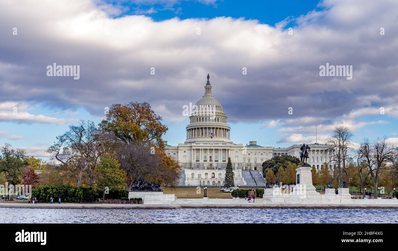 Late Fall Day at the US capital in Washington DC Stock Photo