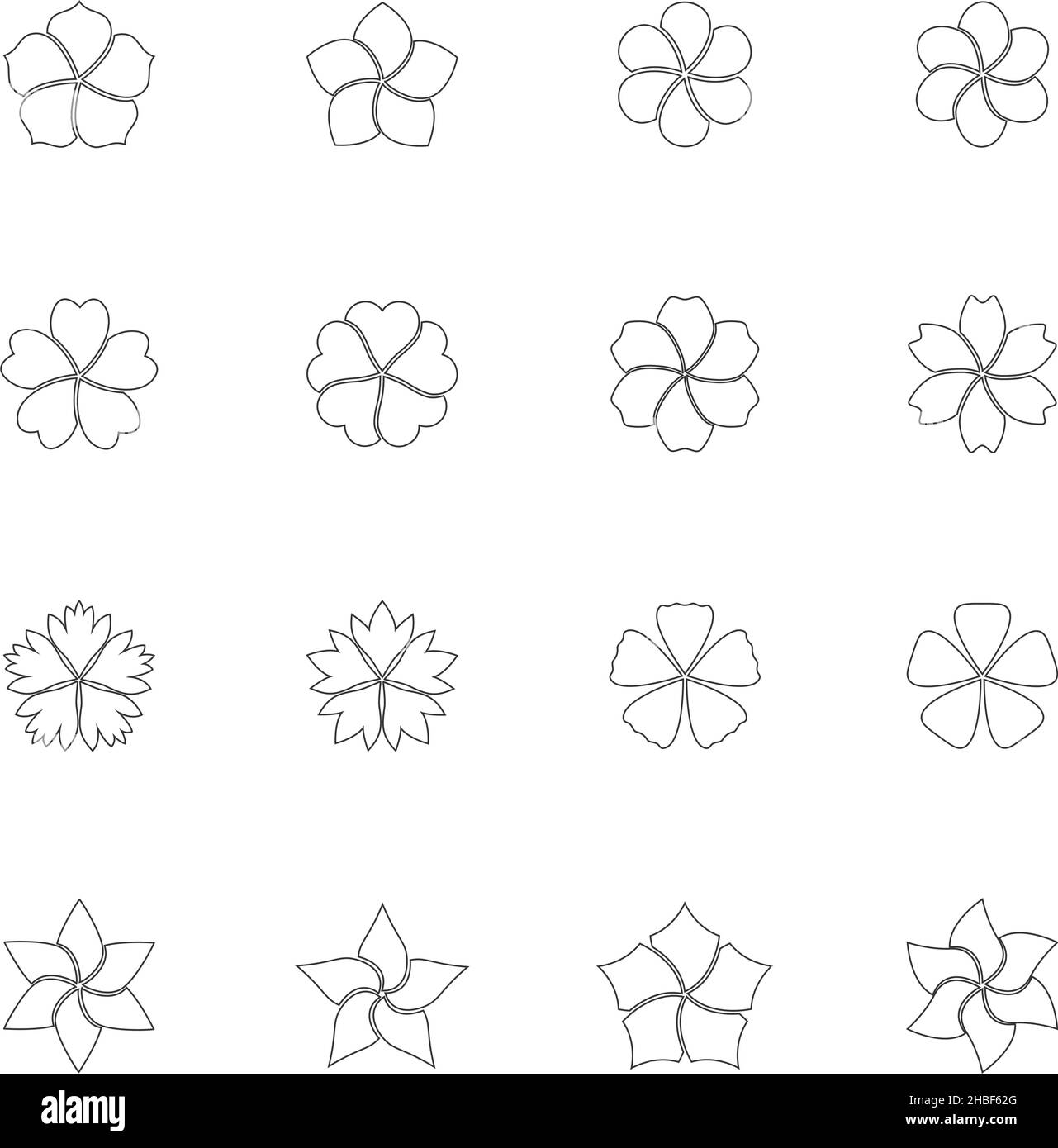 Set of flower icon, vector illustration Stock Vector Image & Art - Alamy