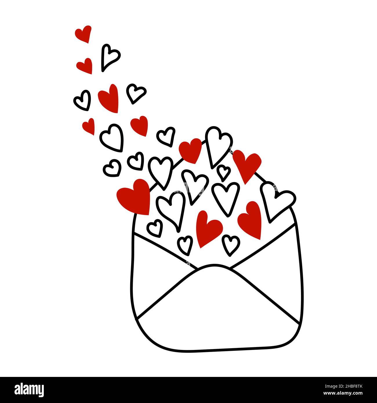Romantic Happy Valentines Day Vector Illustration Stock Vector Image ...