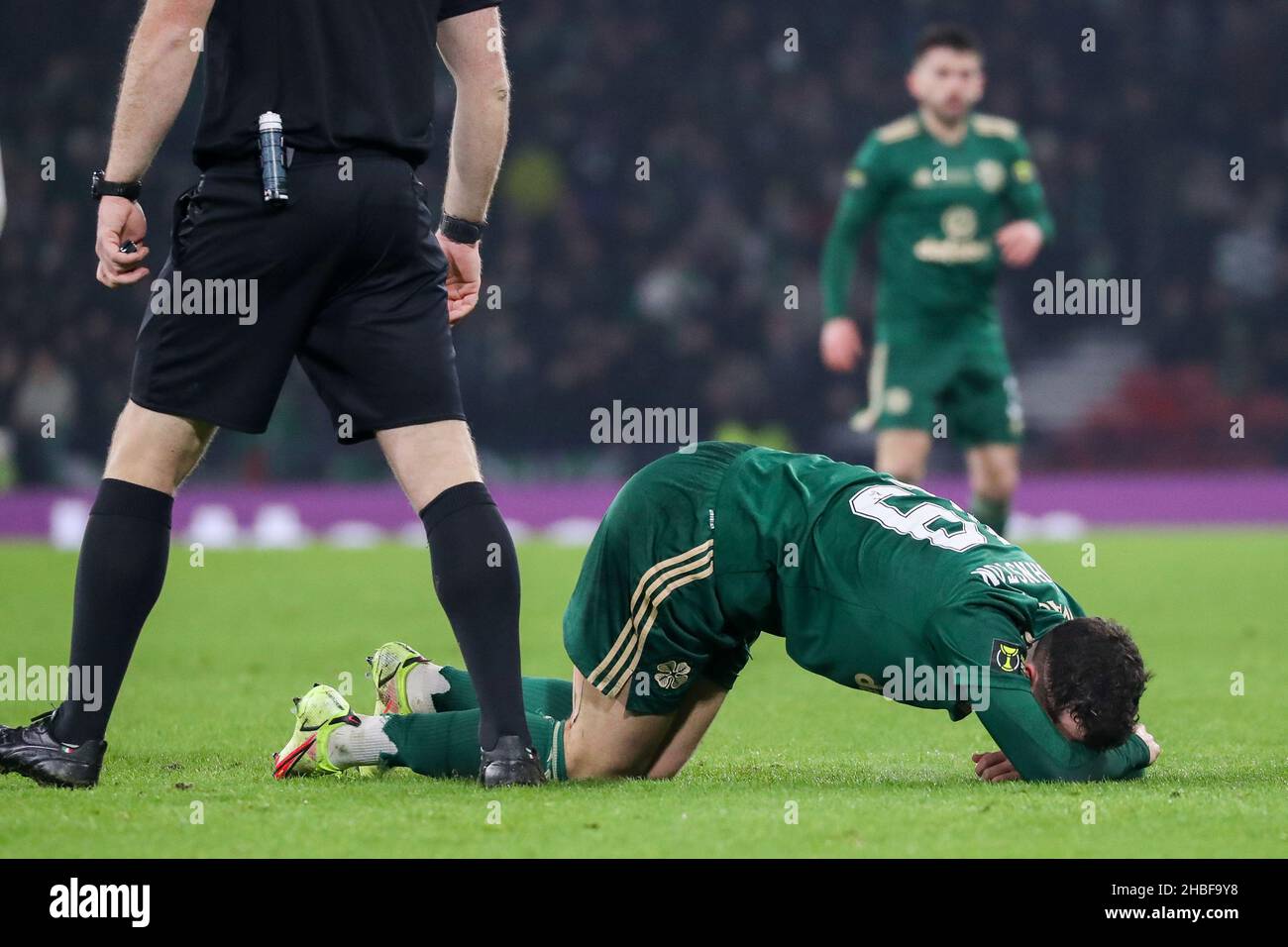 Glasgow, UK. 20th Dec, 2021. The Premier Sports Cup Final (previous known as the Scottish League Cup) was played at Hampden Park, Glasgow between Hibernian FC and Celtic FC. The match was played in front of a maximum crowd of 50,000. Credit: Findlay/Alamy Live News Stock Photo