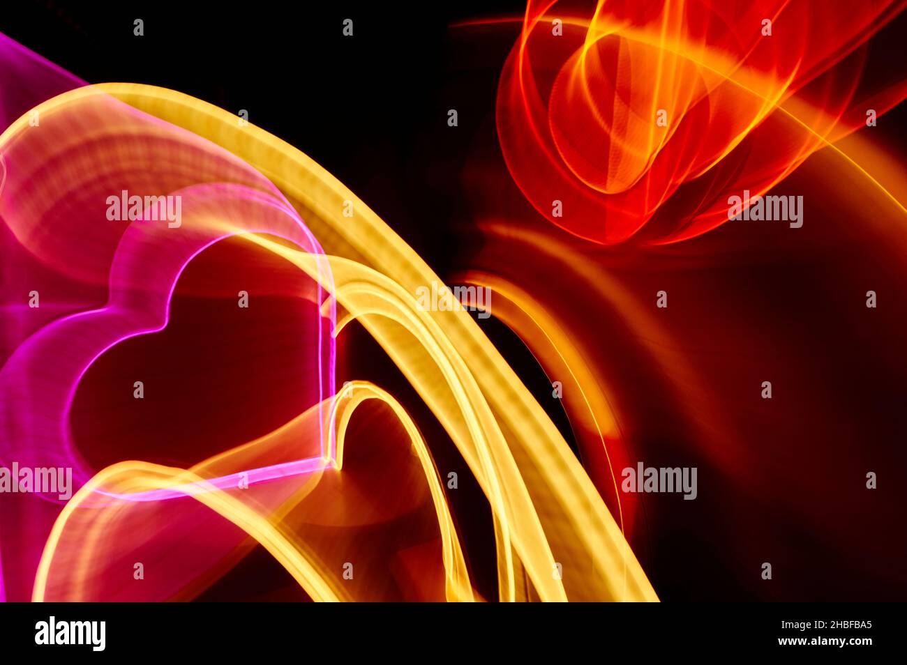 Colorful Light effect heart shape Stock Photo Alamy