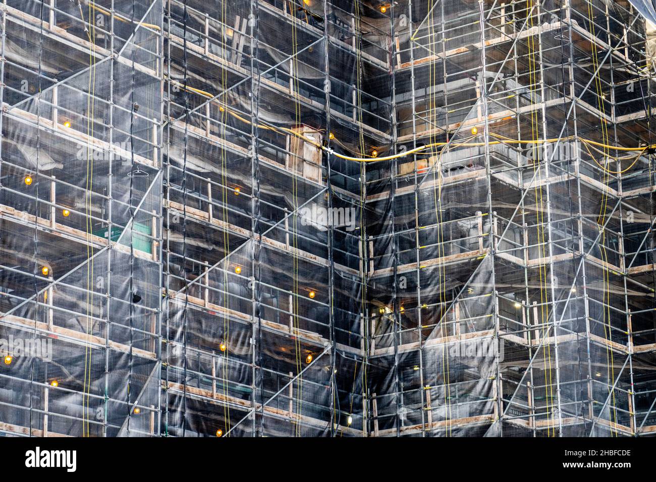 Concrete building under construction in Montreal Stock Photo