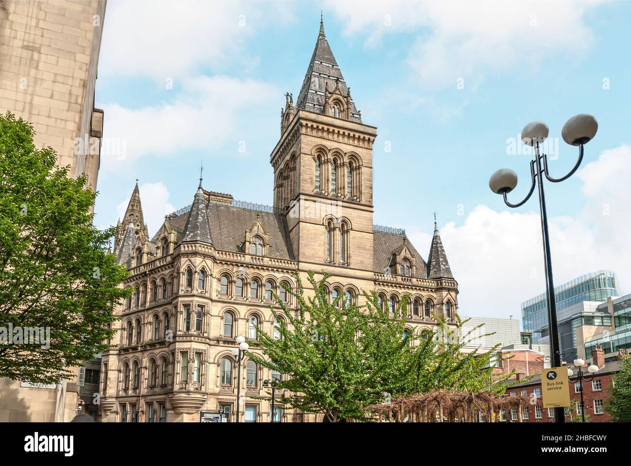 Manchester Town Hall is a building, England that houses Manchester City Council. Stock Photo