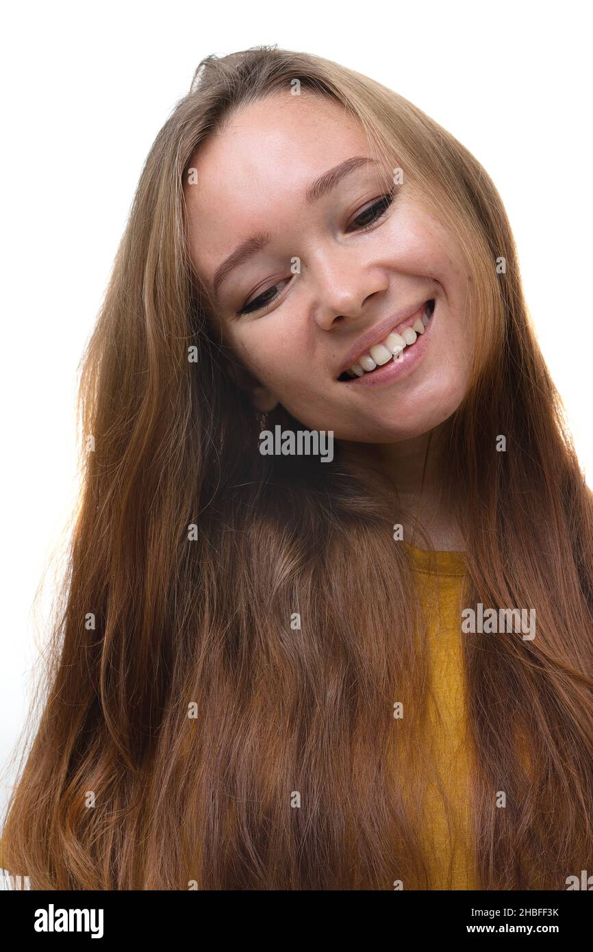 A portrait of a pretty smiling woman Stock Photo - Alamy