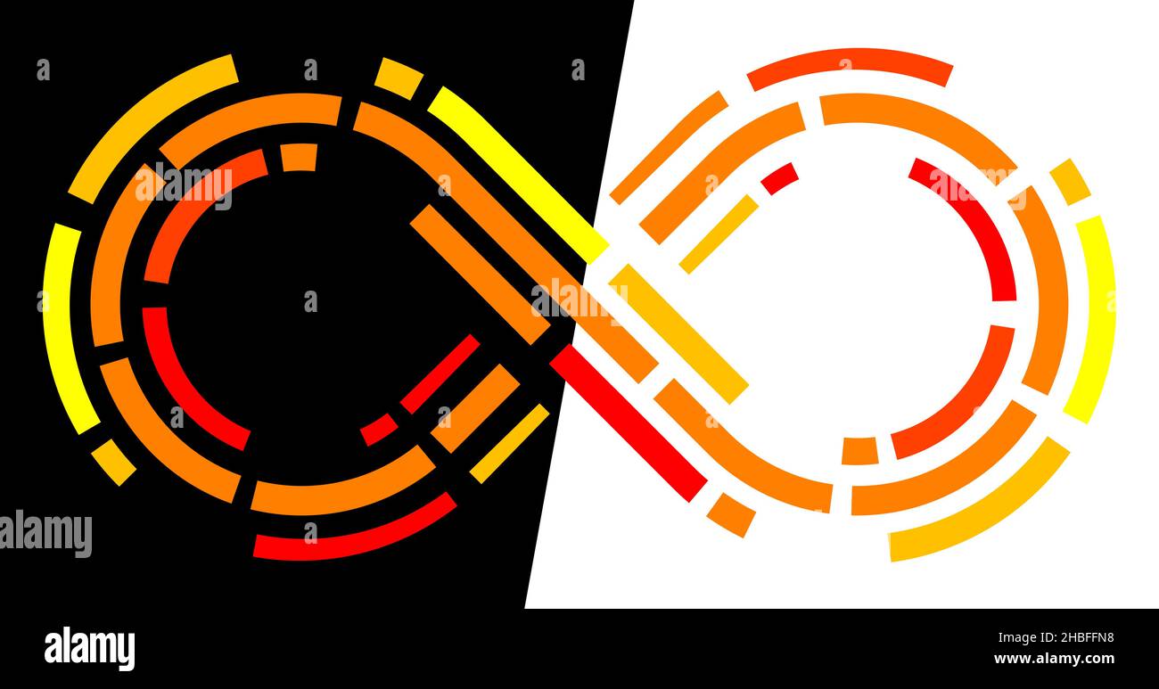 Infinity dashed colorful lines sign symbol icon isolated - vector illustration Stock Vector