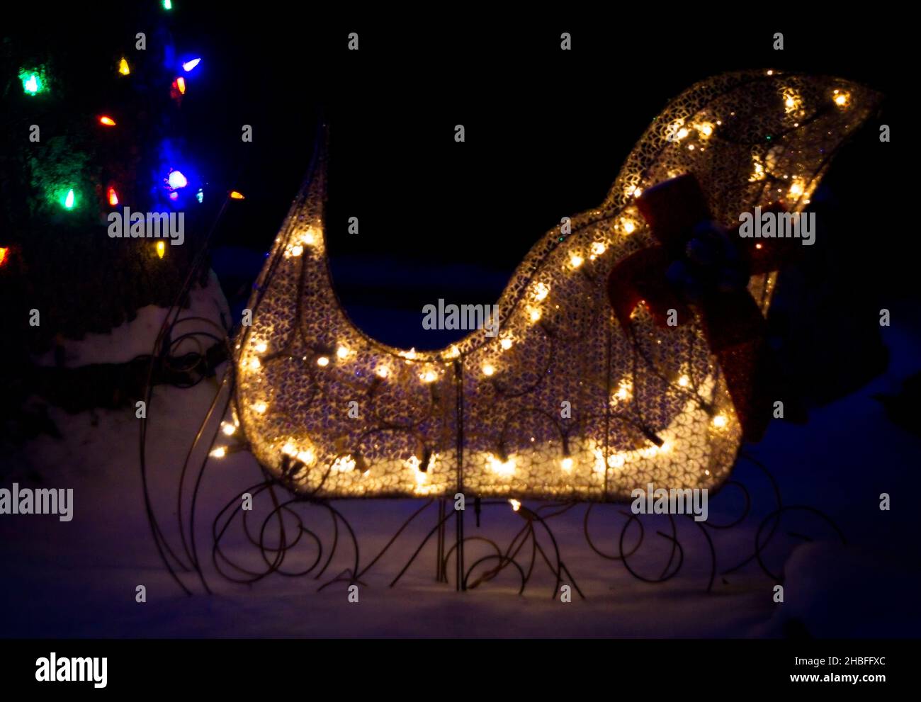 Christmas Lights Calgary Alberta Stock Photo Alamy