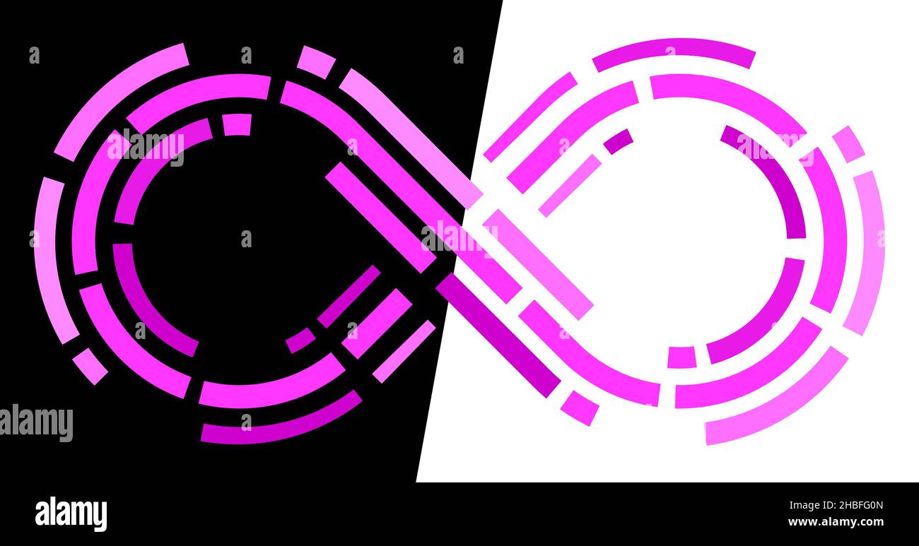 Infinity dashed colorful lines sign symbol icon isolated - vector illustration Stock Vector
