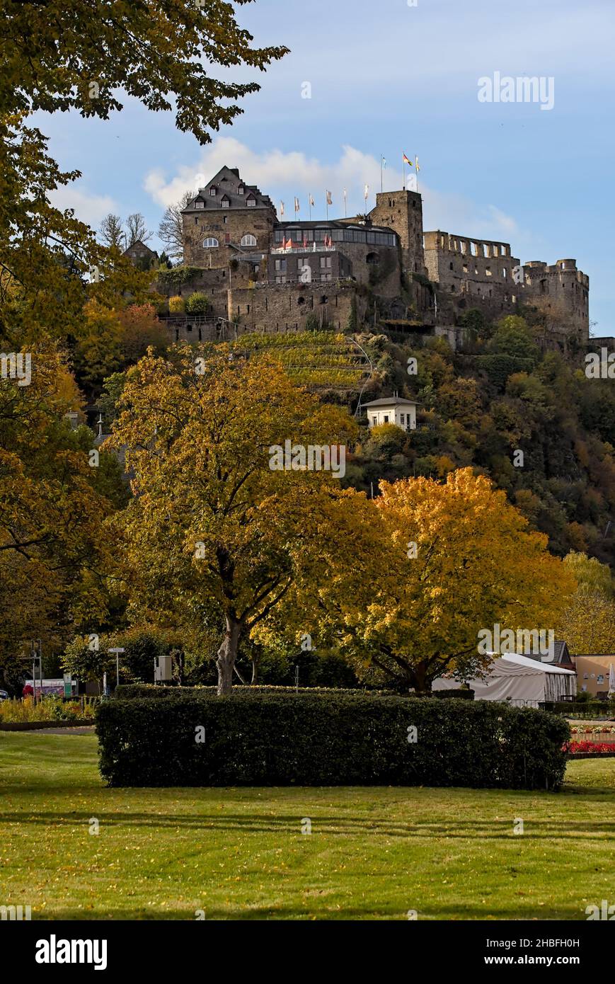 The Castle Rheinfels in St Goar in the Rhine Gorge UNESCO world ...