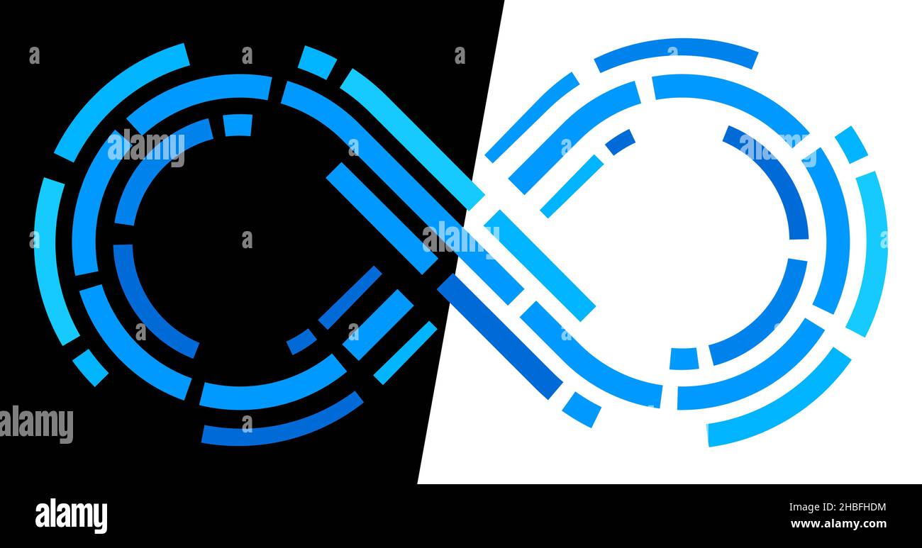 Infinity dashed colorful lines sign symbol icon isolated - vector illustration Stock Vector