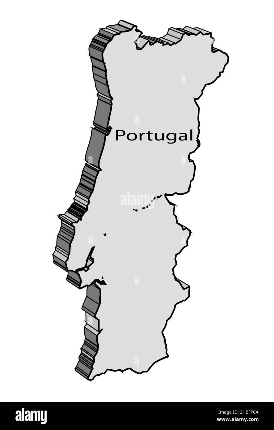 Outline map portugal hi-res stock photography and images - Alamy