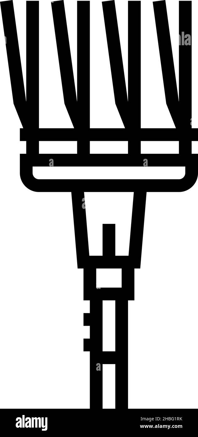 rakes farmer accessory line icon vector illustration Stock Vector Image ...