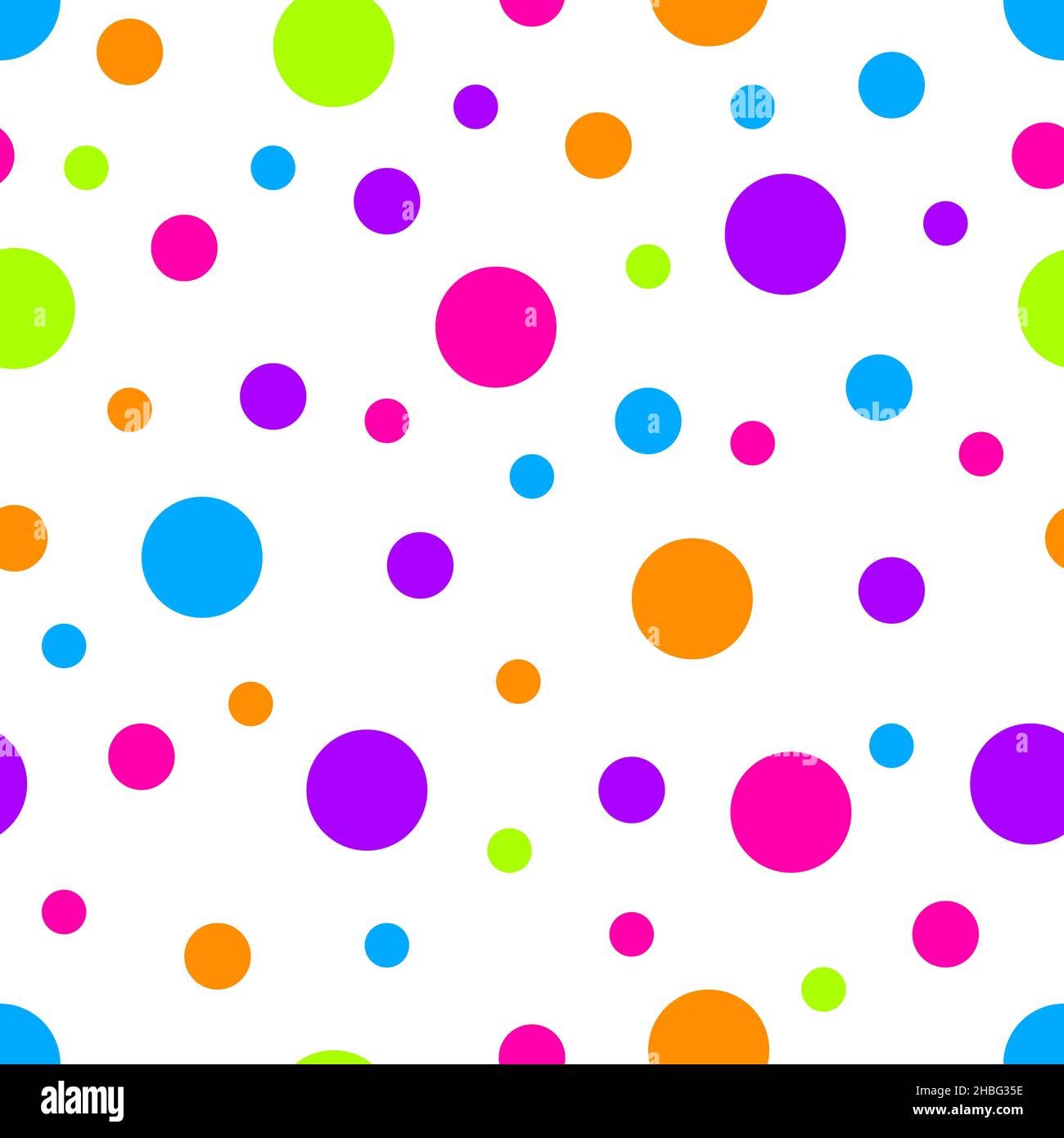 Seamless pattern. White background with colorful circles . Vector ...