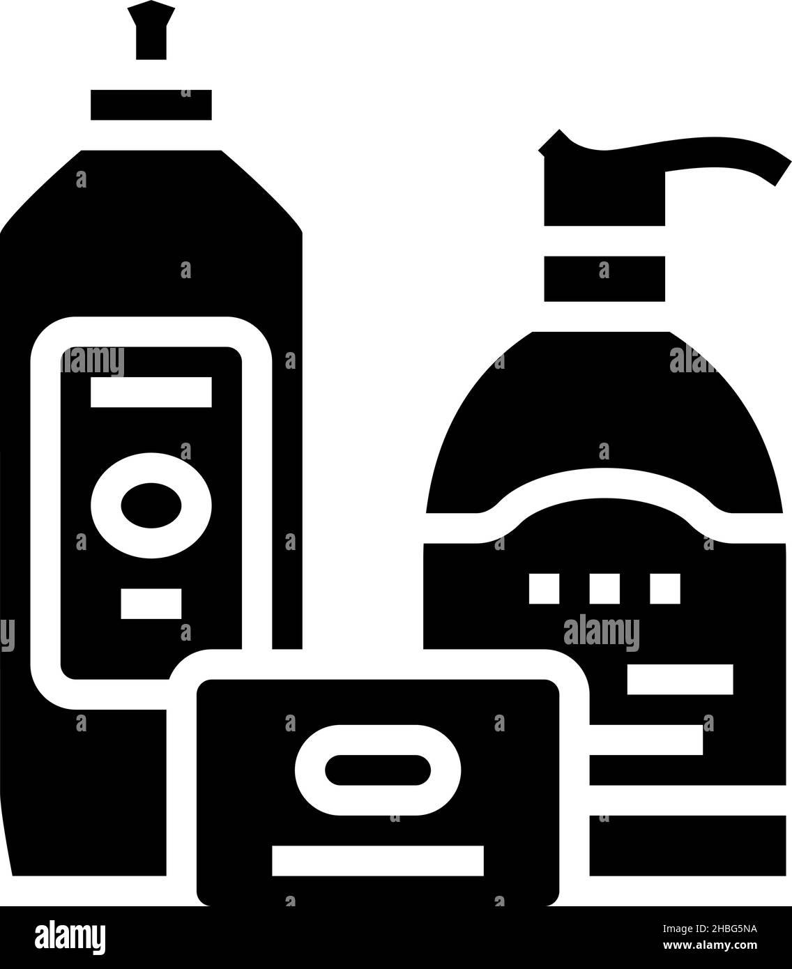 soap bath chemical liquid glyph icon vector illustration Stock Vector ...