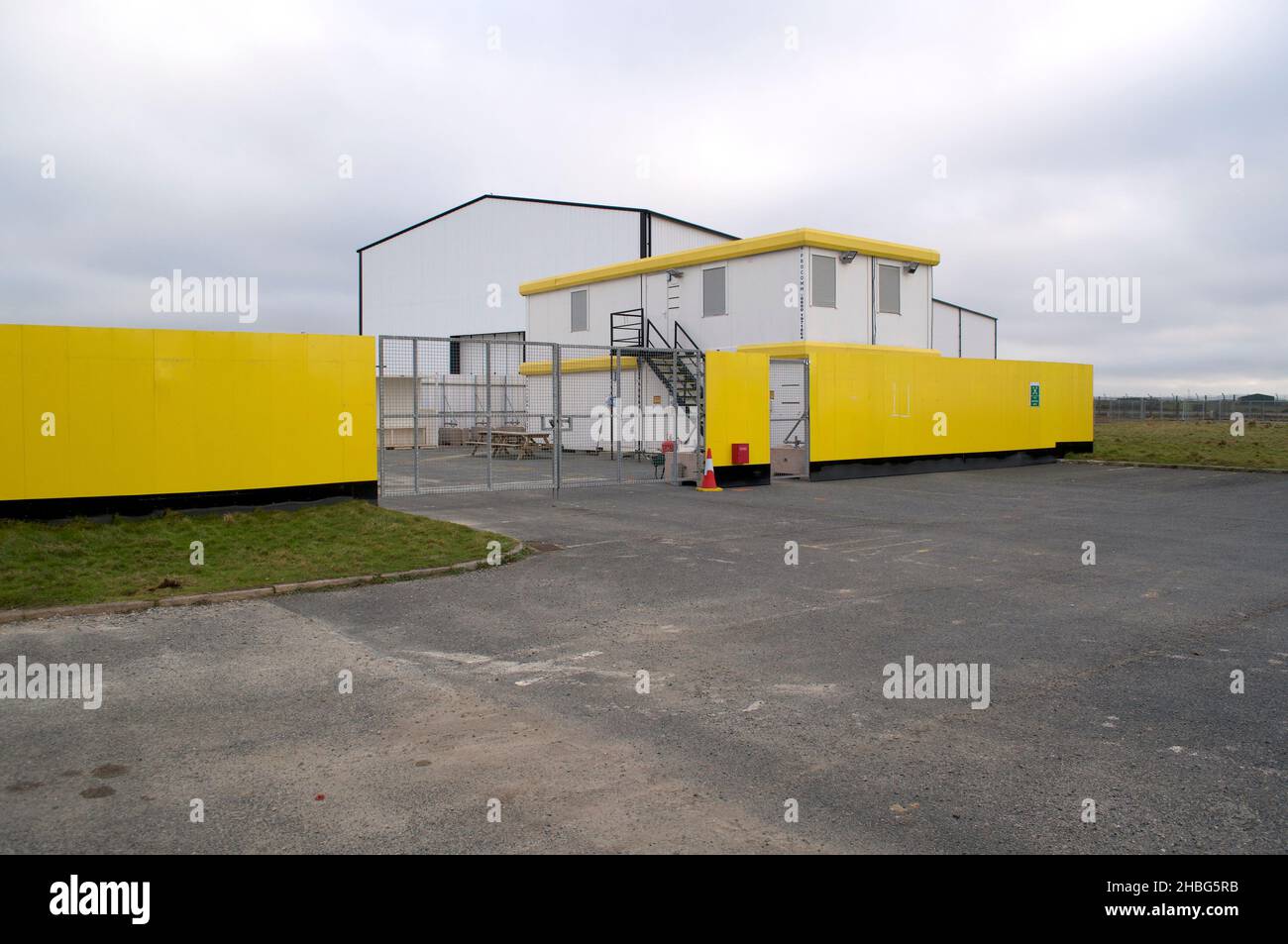 Virgin Orbit LauncherOne space port Hanger Newquay Airport Cornwall UK Stock Photo