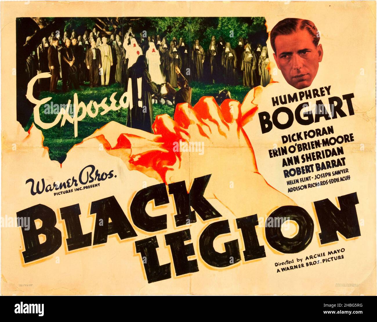 HUMPHREY BOGART in BLACK LEGION (1937), directed by ARCHIE MAYO. Credit: WARNER BROTHERS / Album Stock Photo