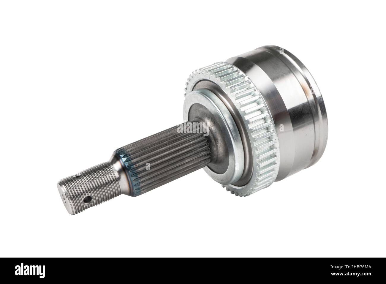 Car CV joint. Drive shaft joint isolated on white background. New