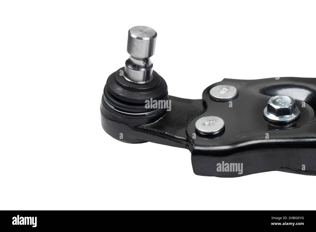 Spherical joint isolated on white background. Ball joint isolated. Car