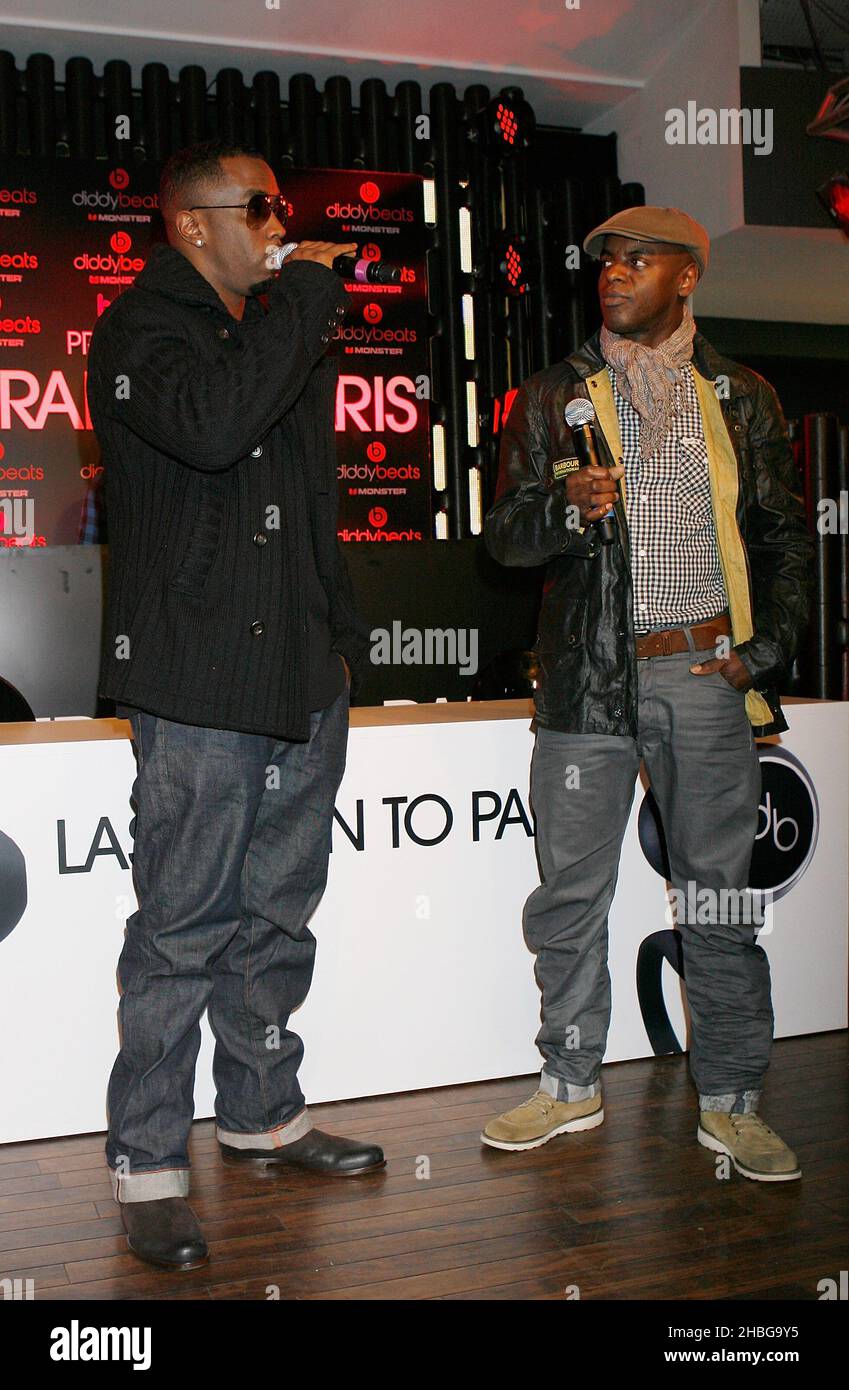 P Diddy promoting Last Train to Paris at HMV,Oxford Street,London Stock Photo