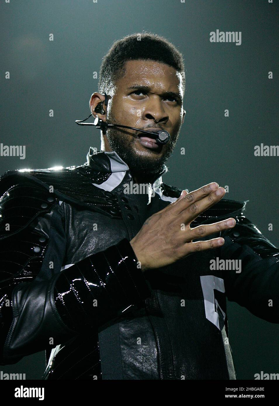 Usher performs live in concert at the 02 Arena in London Stock Photo