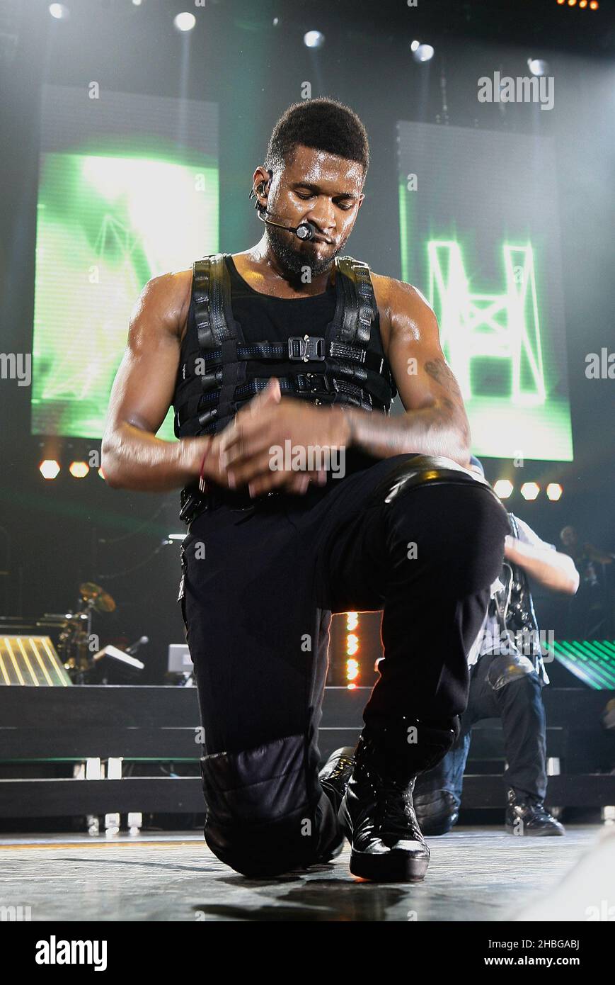Usher performs live in concert at the 02 Arena in London Stock Photo