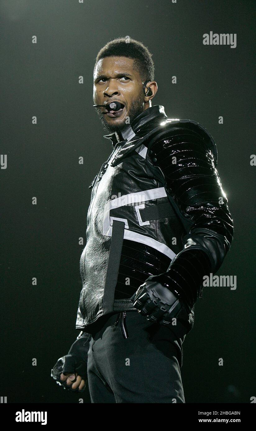 Usher performs live in concert at the 02 Arena in London Stock Photo