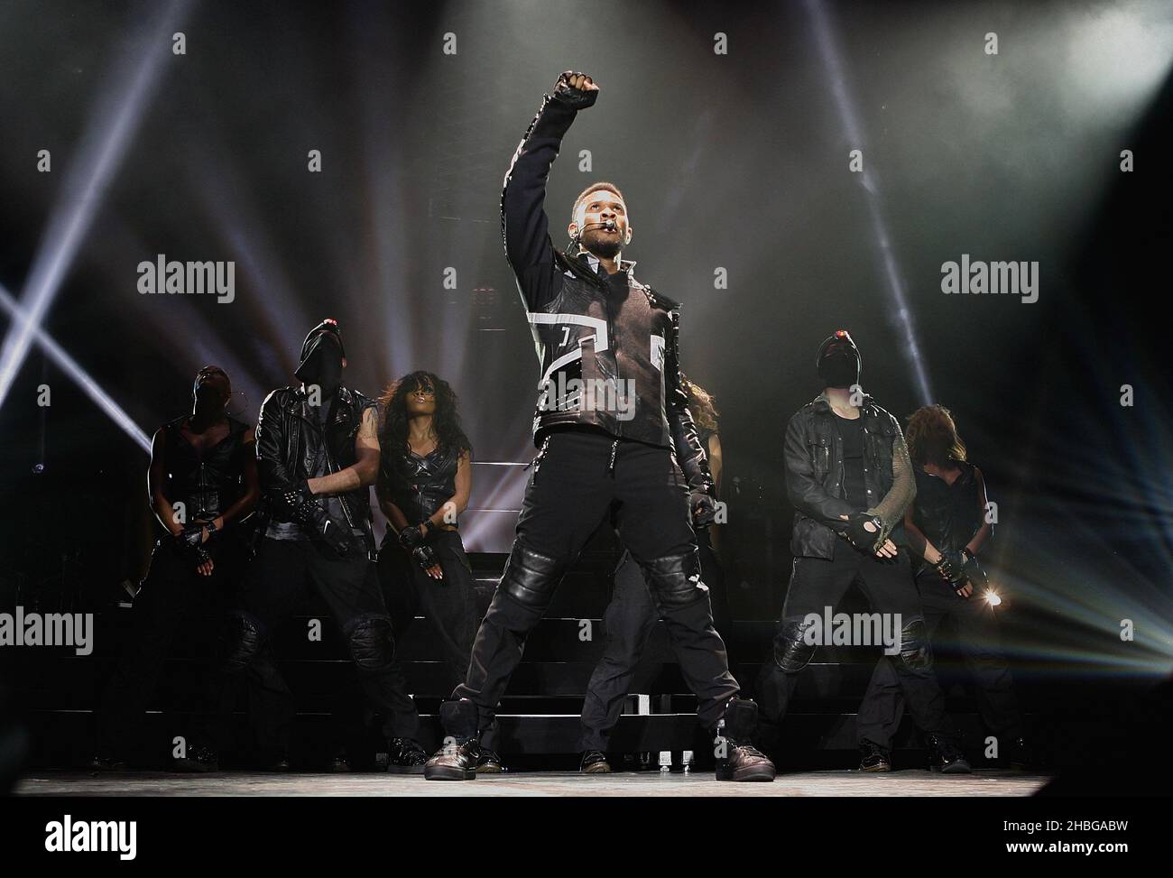 Usher performs live in concert at the 02 Arena in London Stock Photo