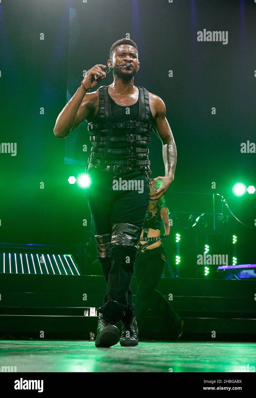 Usher performs live in concert at the 02 Arena in London Stock Photo