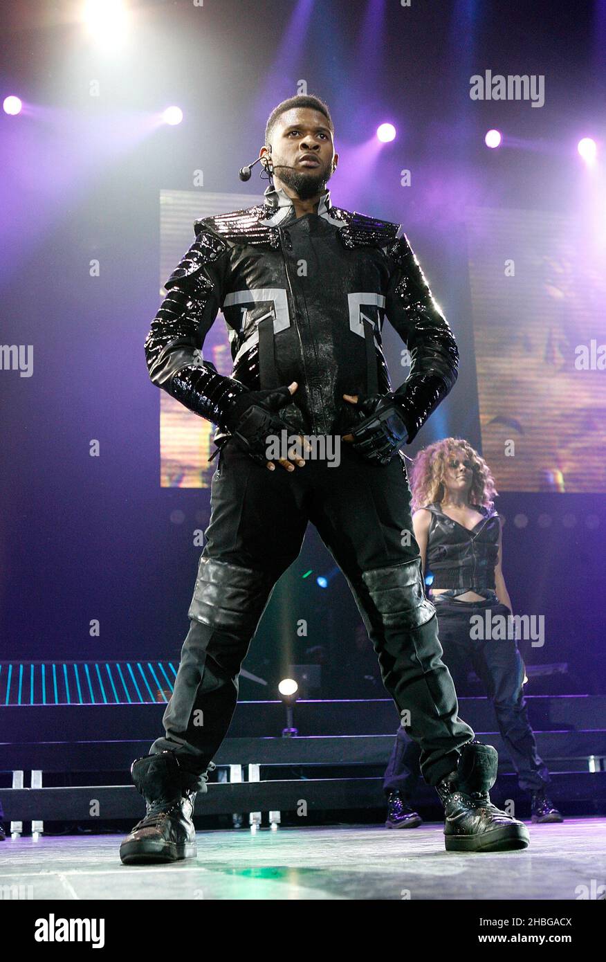 Usher performs live in concert at the 02 Arena in London Stock Photo